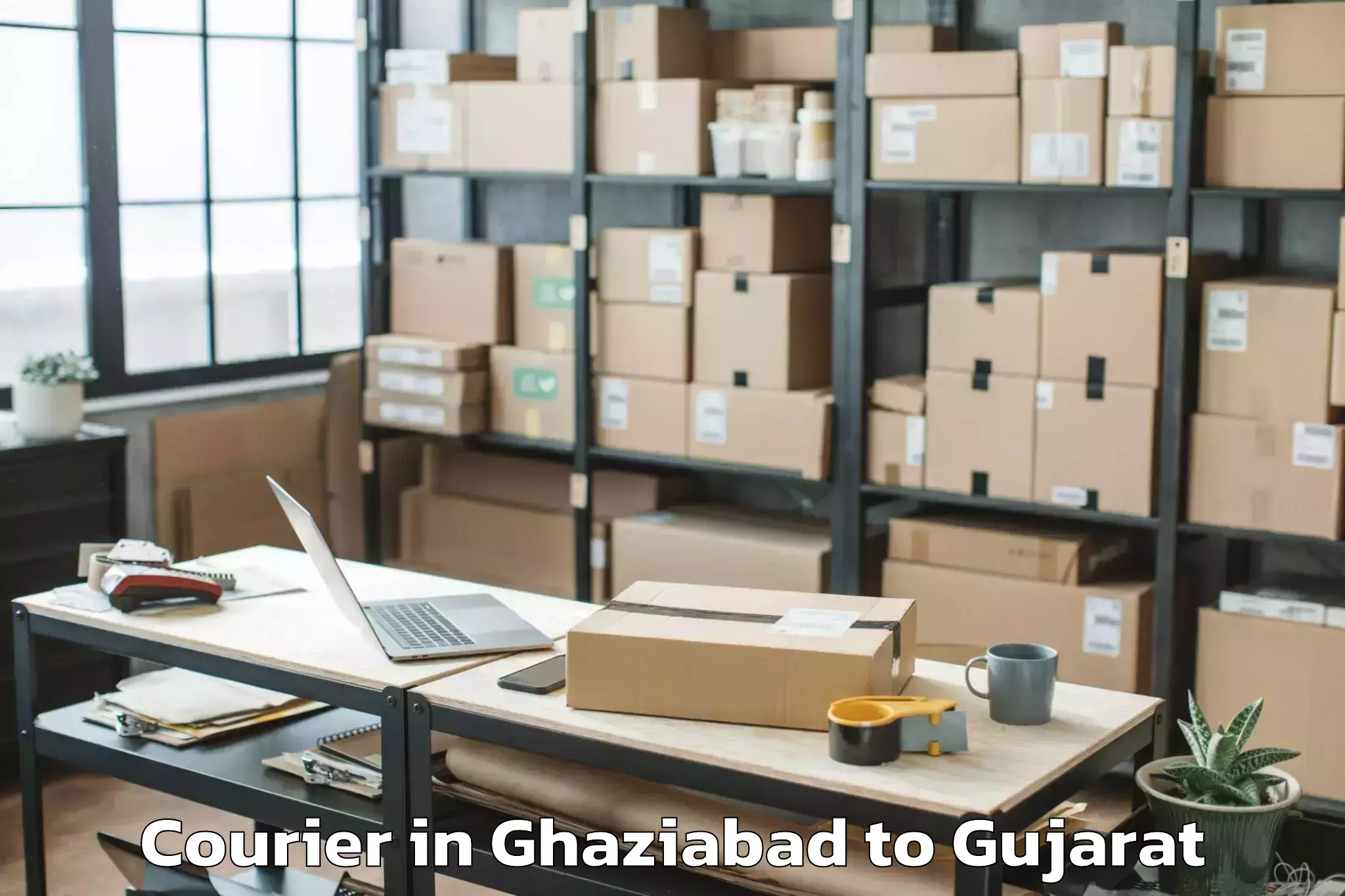 Reliable Ghaziabad to Khambhaliya Courier